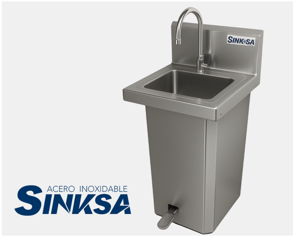 Lavamanos de Acero Inoxidable con Pedal