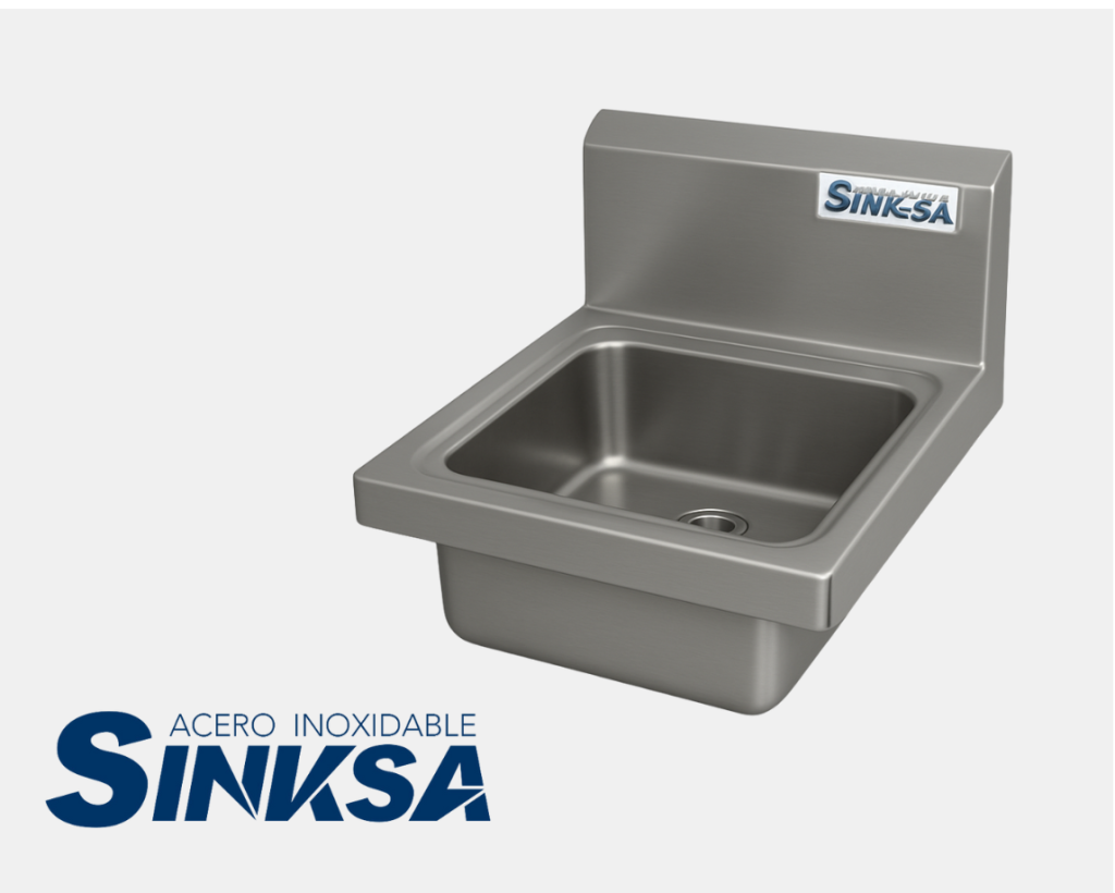 Lavamanos empotrable de acero inoxidable