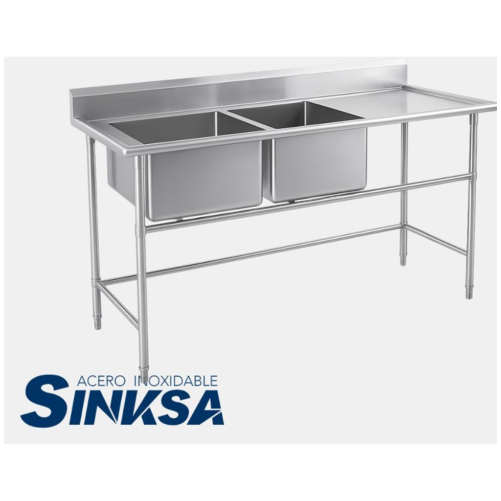 Tarja Industrial de Doble Tina con Escurridor