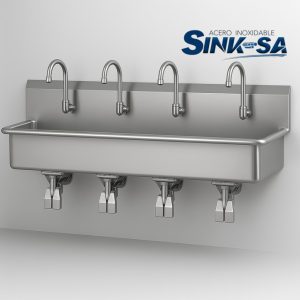 Lavamanos Industrial Multiple De Acero Inoxidable
