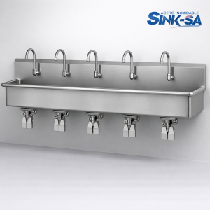 Lavamanos Industrial Multiple De Acero Inoxidable