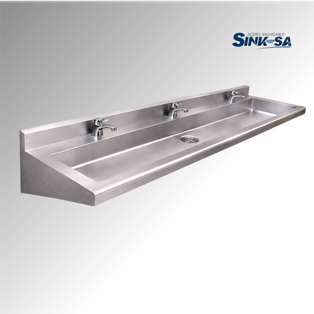 Lavamanos mural de acero inoxidable línea esencial