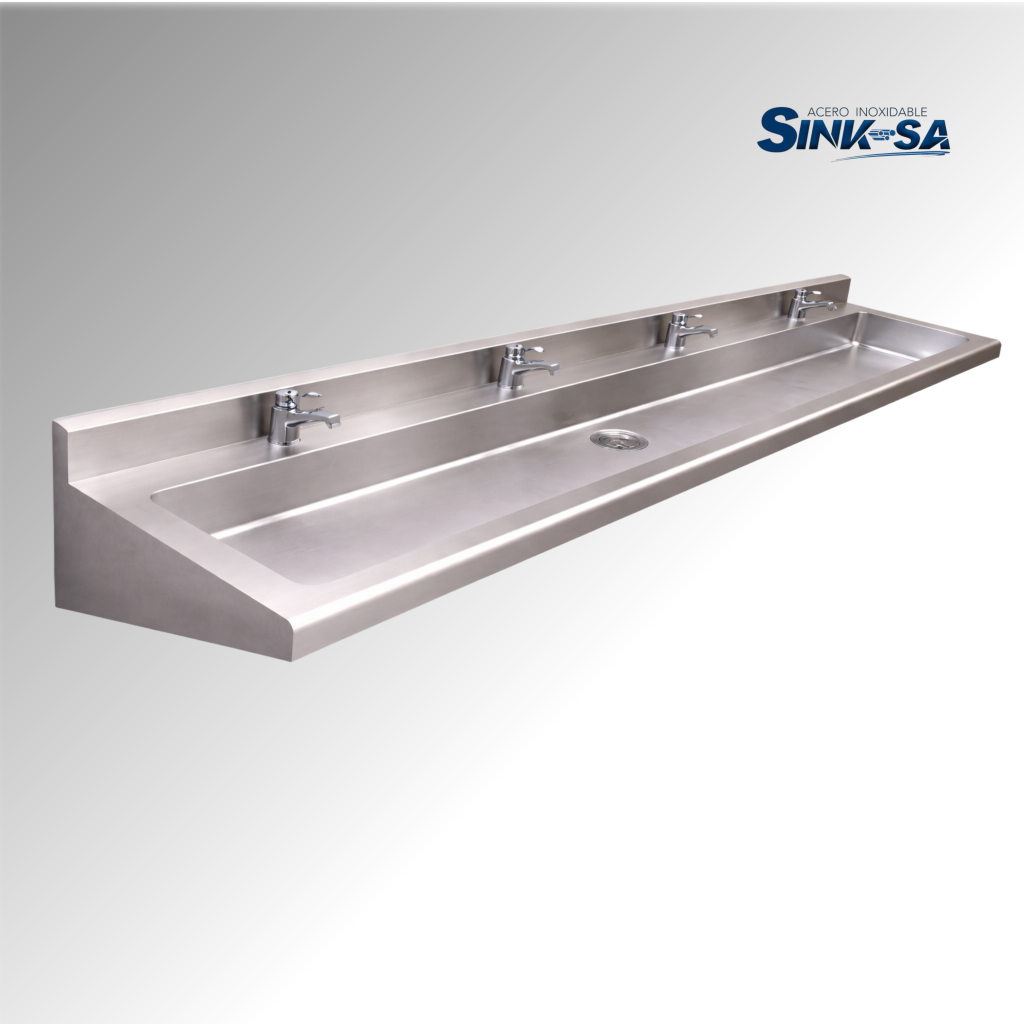 Lavamanos mural de acero inoxidable línea esencial