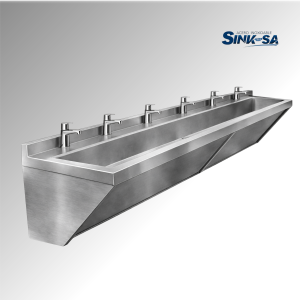 Lavamanos mural de acero inoxidable linea plus